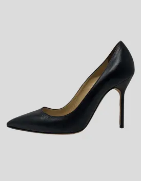 Manolo Blahnik Black Leather Pumps - 36.5 IT | 6.5 US