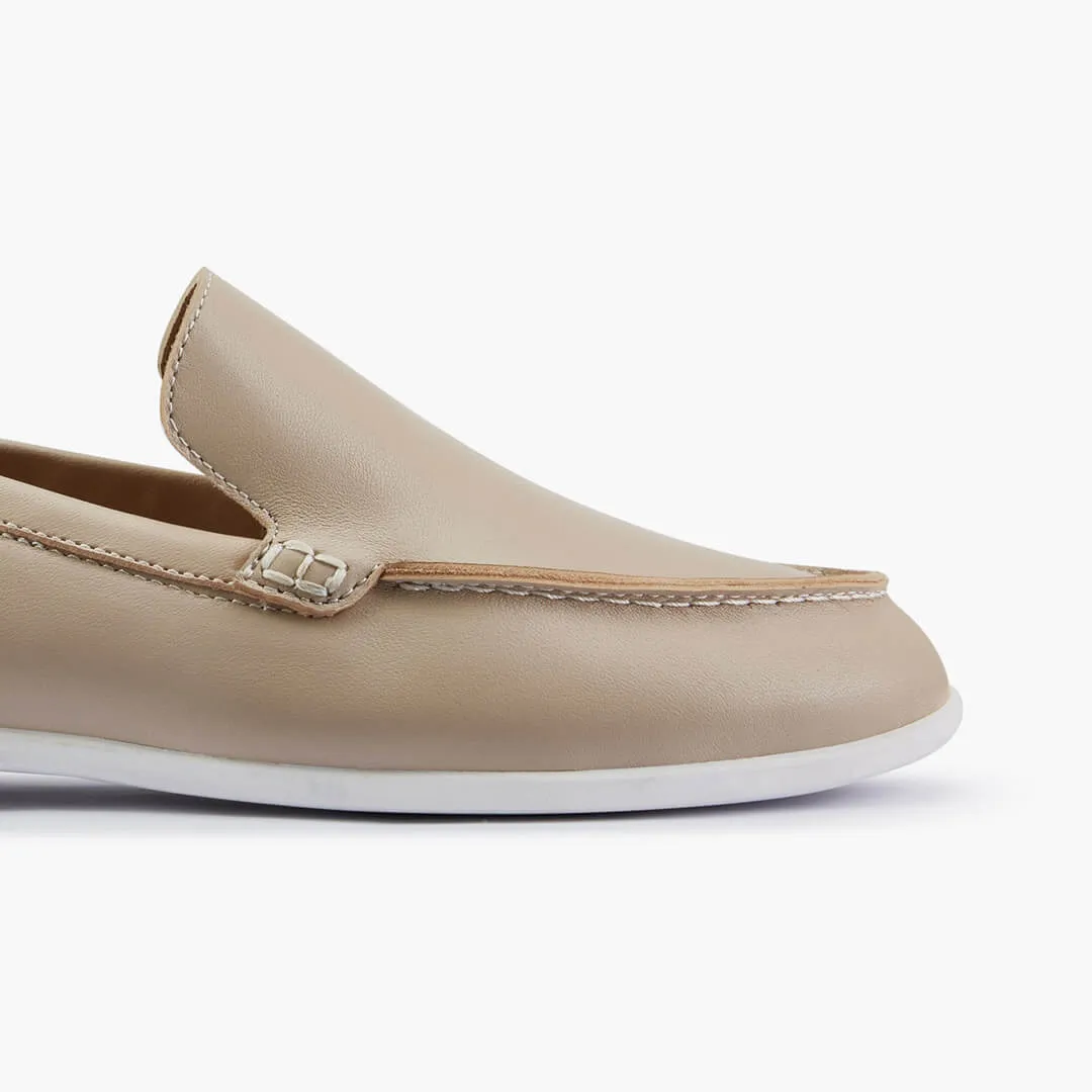 *MANON - beige leather loafers