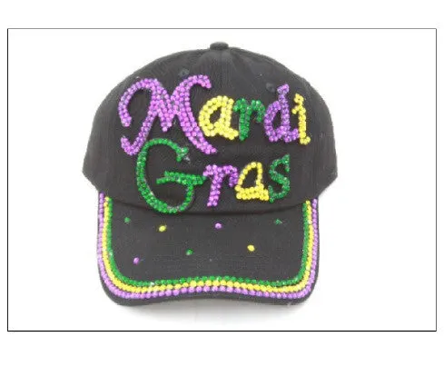 Mardi Gras Bling Bling Cap