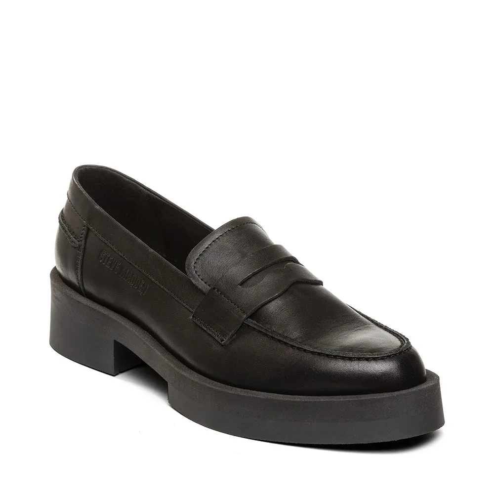 Marina Flat Shoe BLACK LEATHER