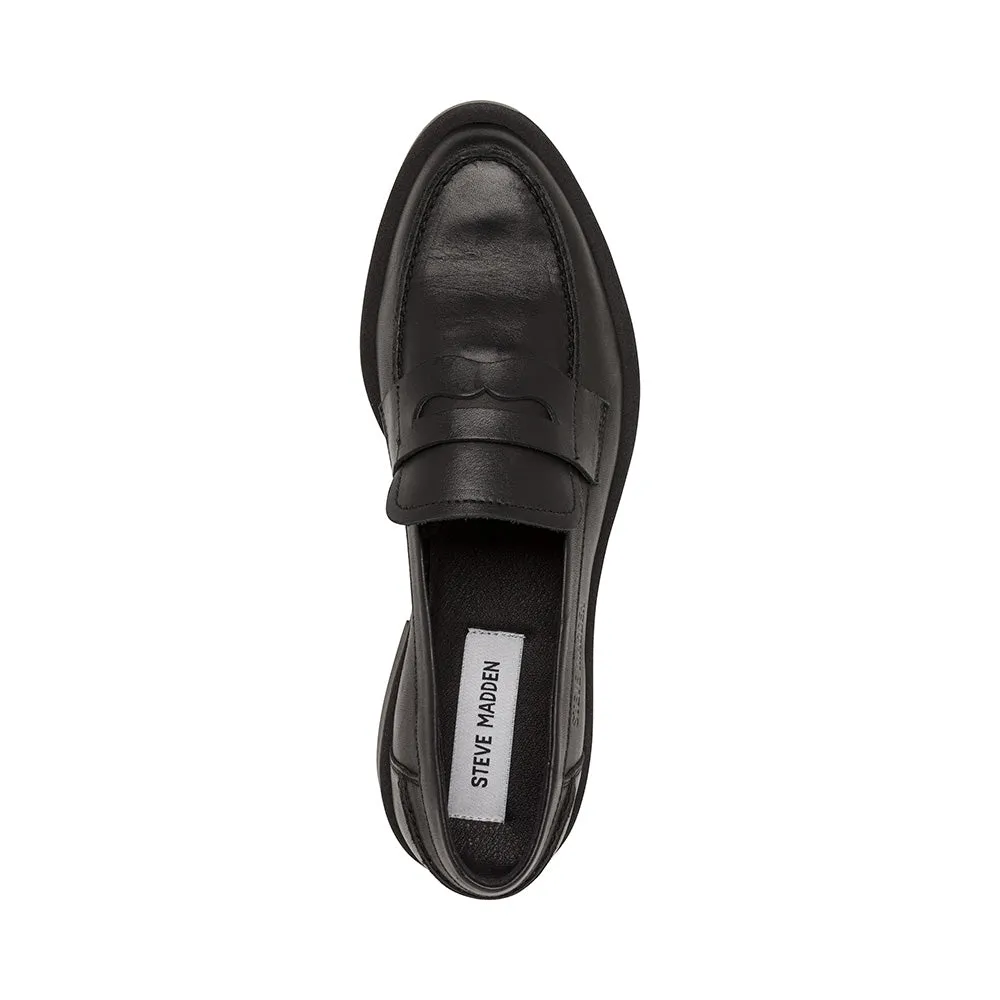 Marina Flat Shoe BLACK LEATHER