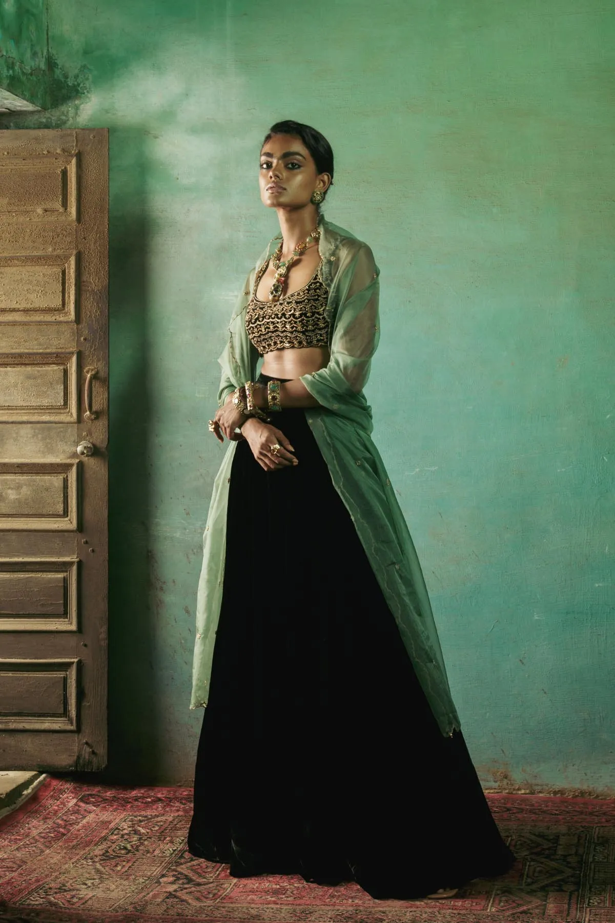 Mehfil Sitara Velvet Lehenga