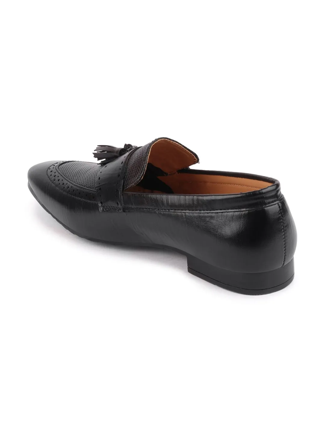 Men Black Casual Slip-On Loafers