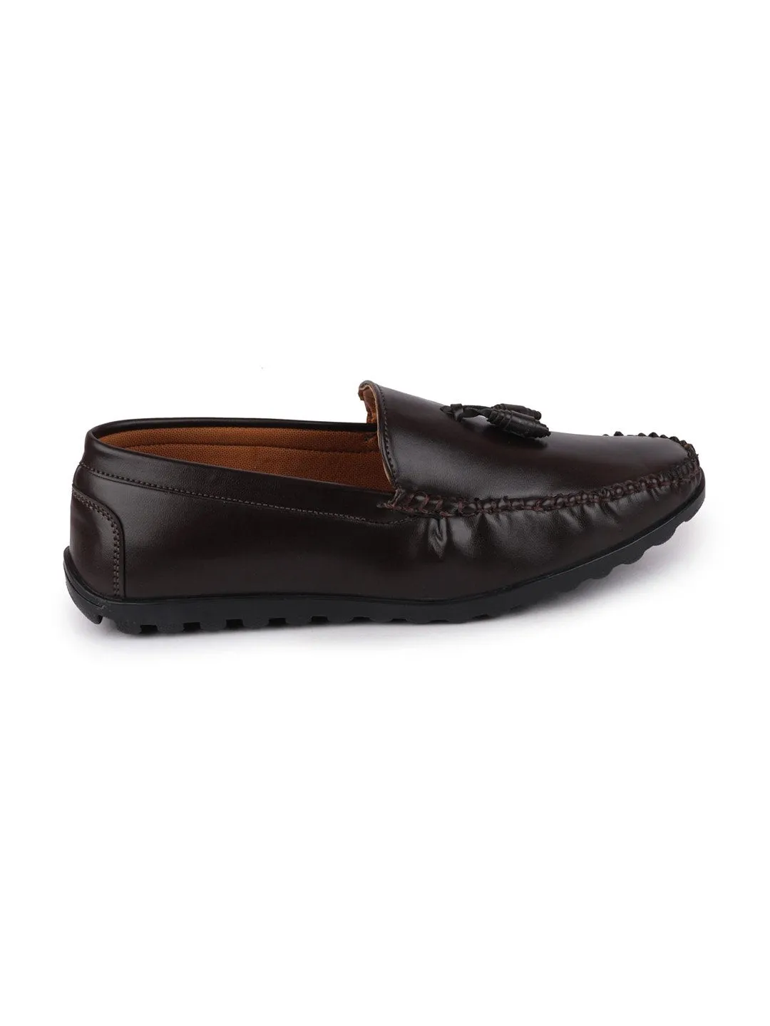 Men Brown Casual Slip-On Loafers