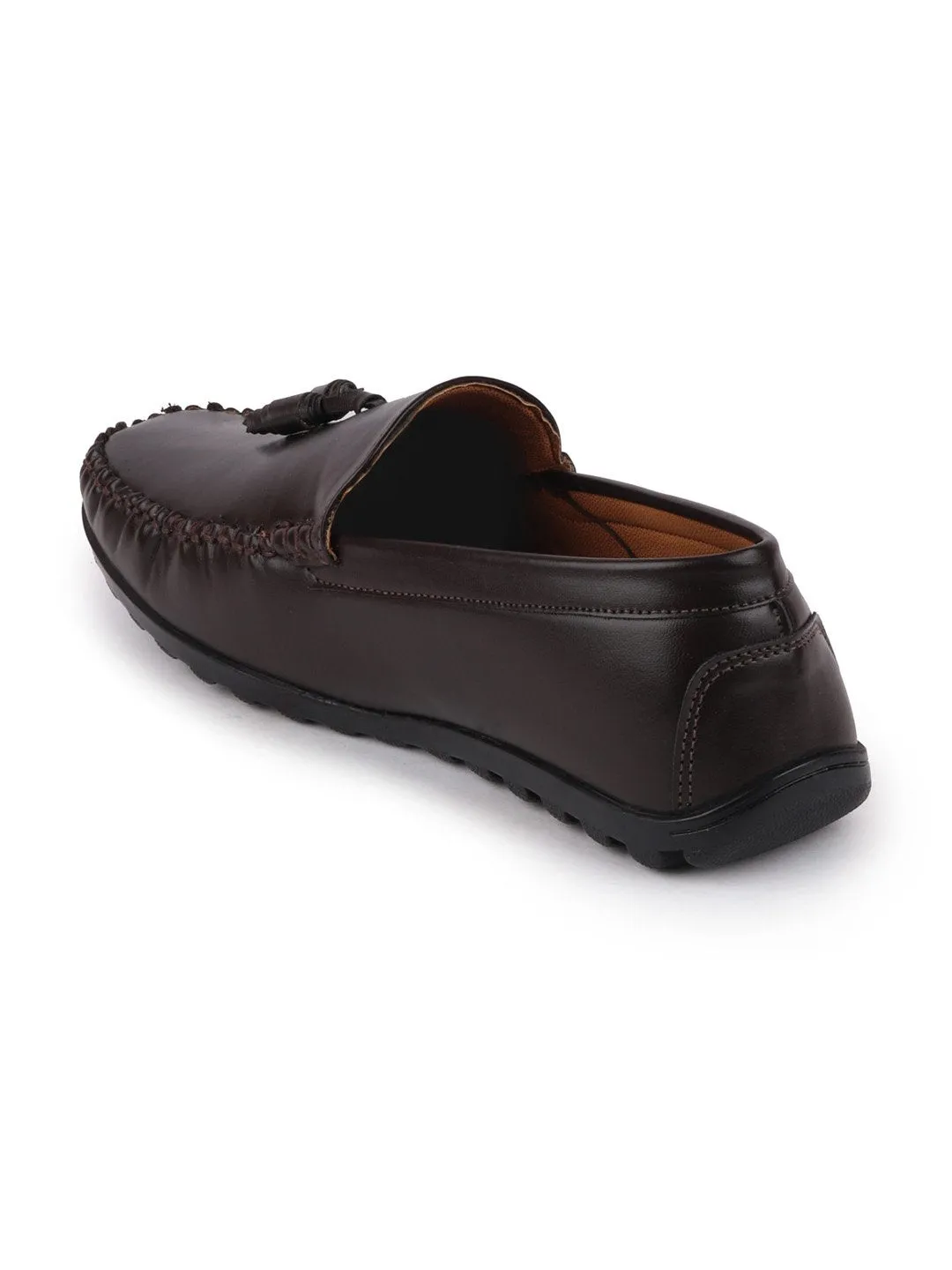 Men Brown Casual Slip-On Loafers