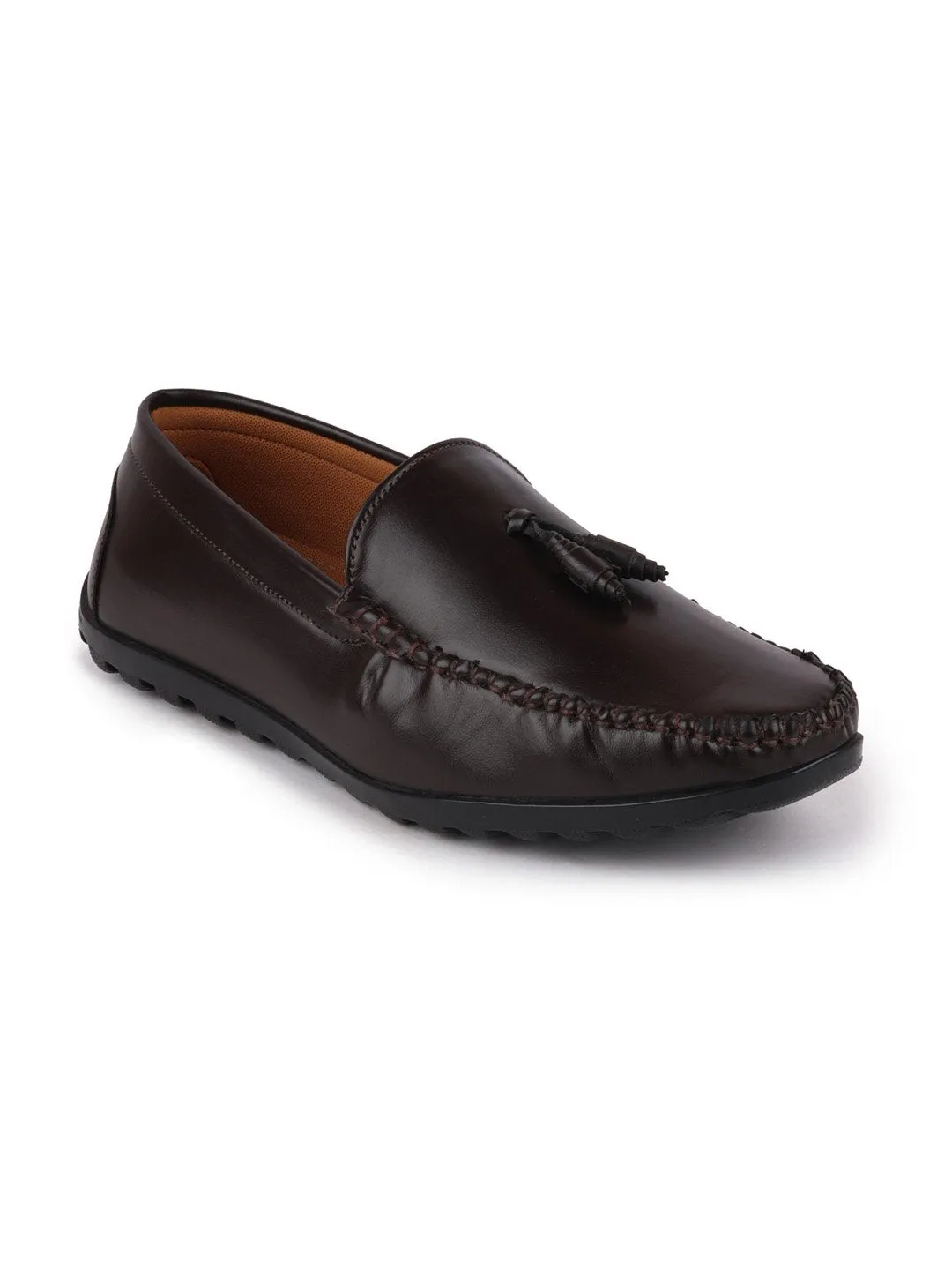 Men Brown Casual Slip-On Loafers