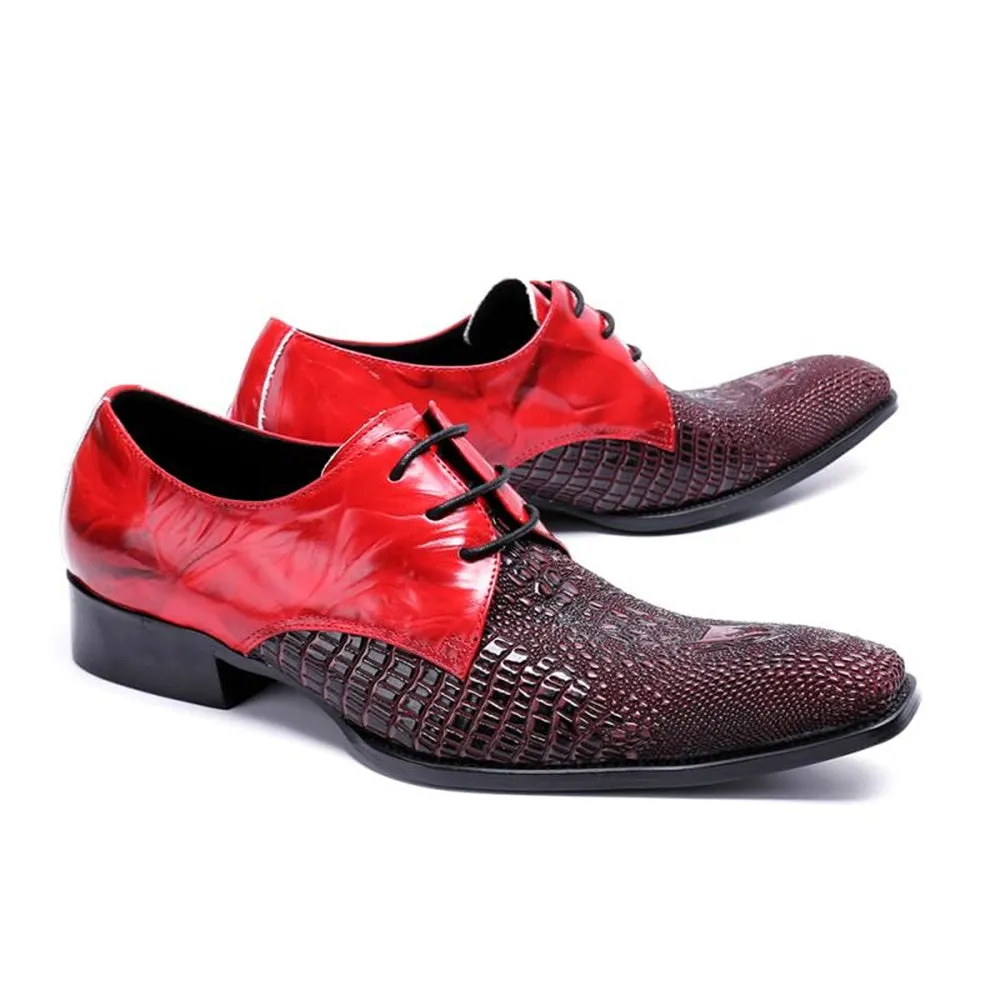 Men Lace Up Two Tones Oxofrd Shoes