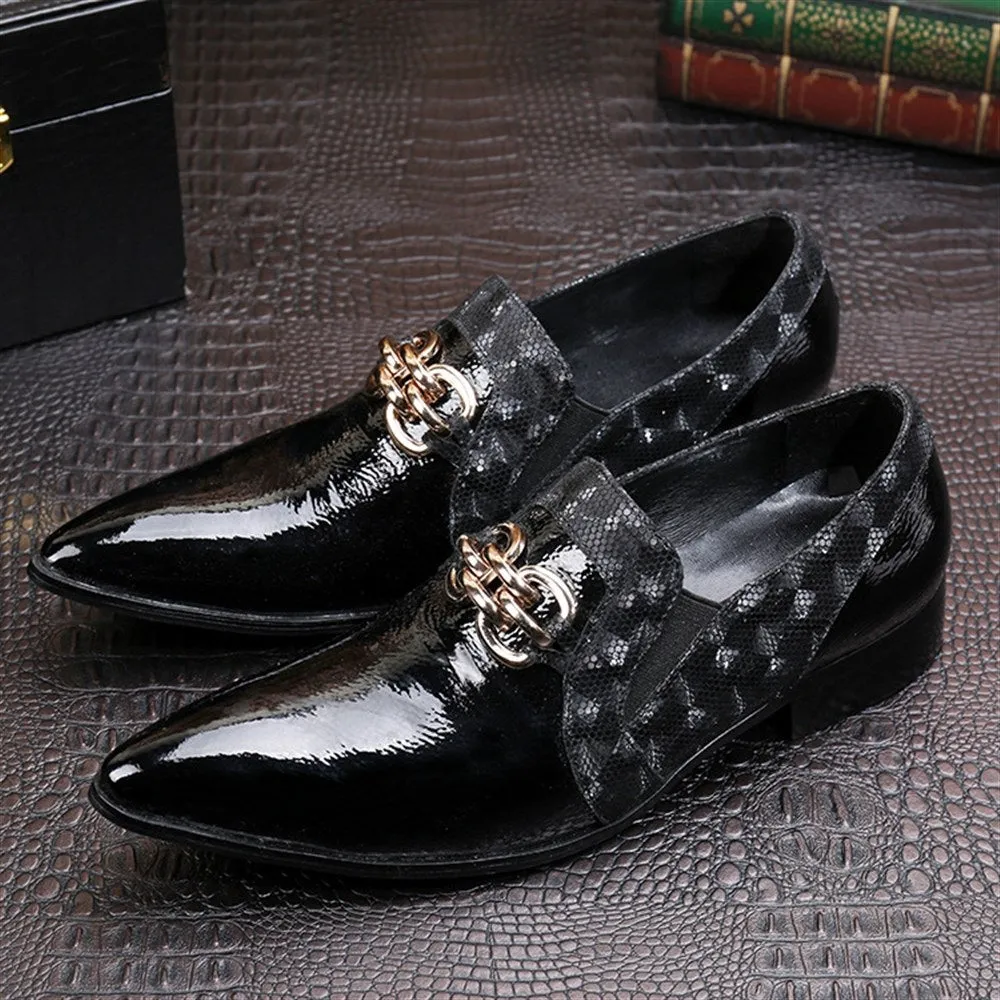 Men Pointed Two Tones Formal Shoes