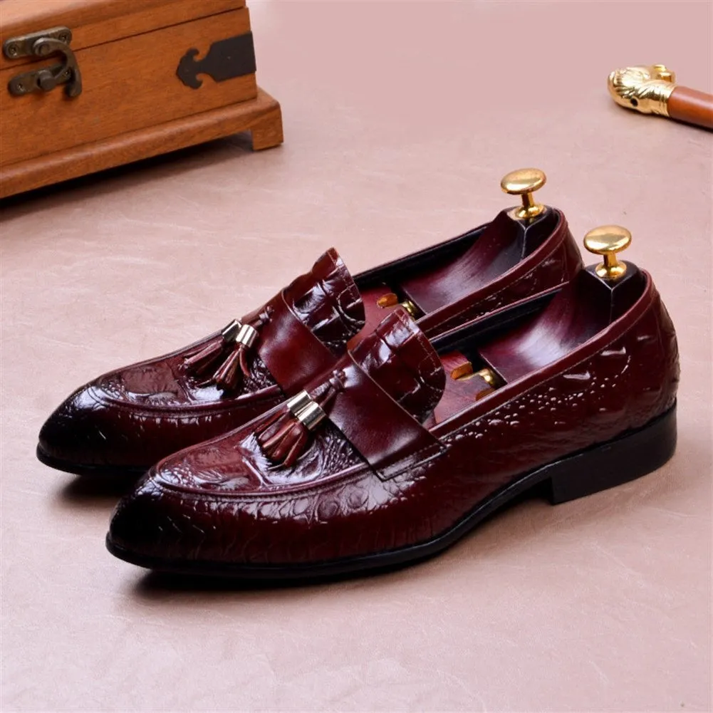 Men Slip On Tasseled Decoration Oxford Shoes