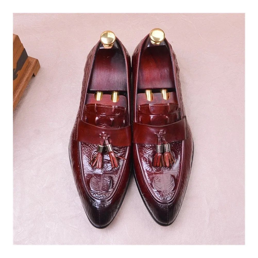 Men Slip On Tasseled Decoration Oxford Shoes