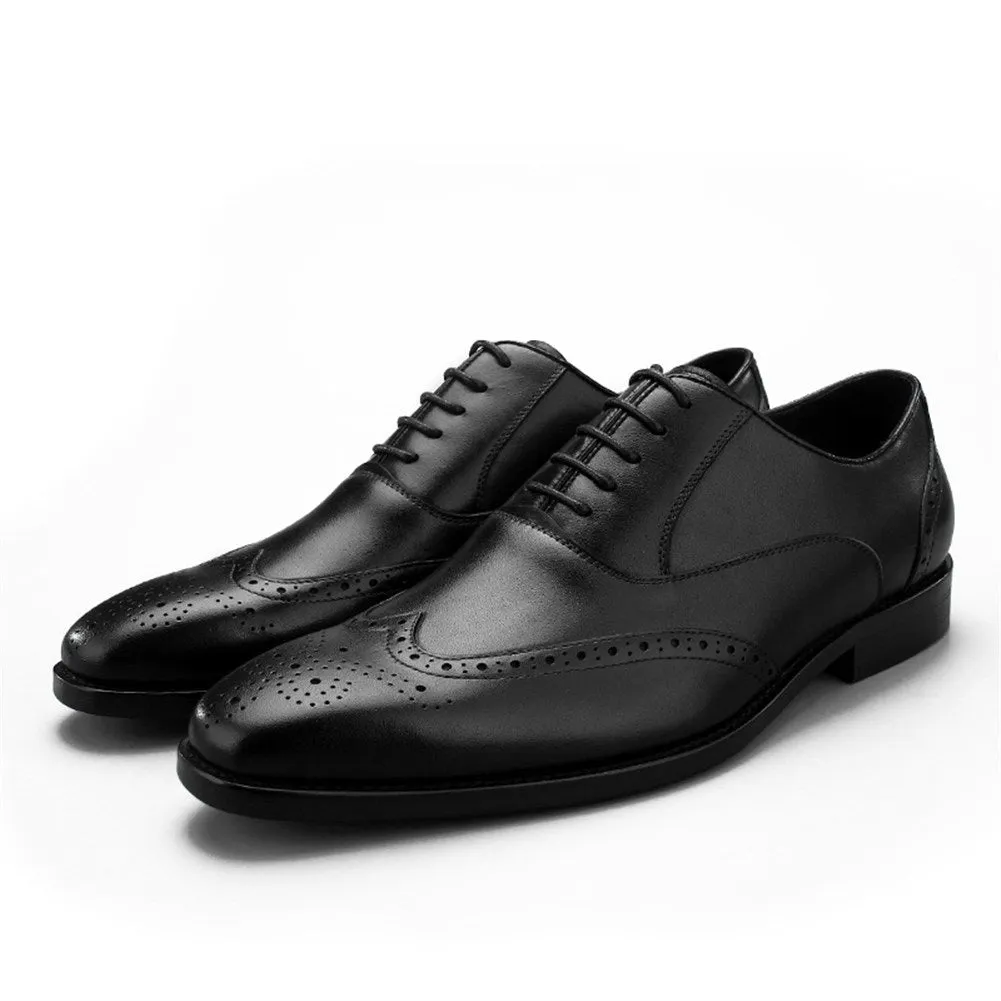 Men Wing Tip Lace Up Round Toe Formal Shoes