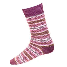 Men's Fair Isle Socks - Thistle Purple