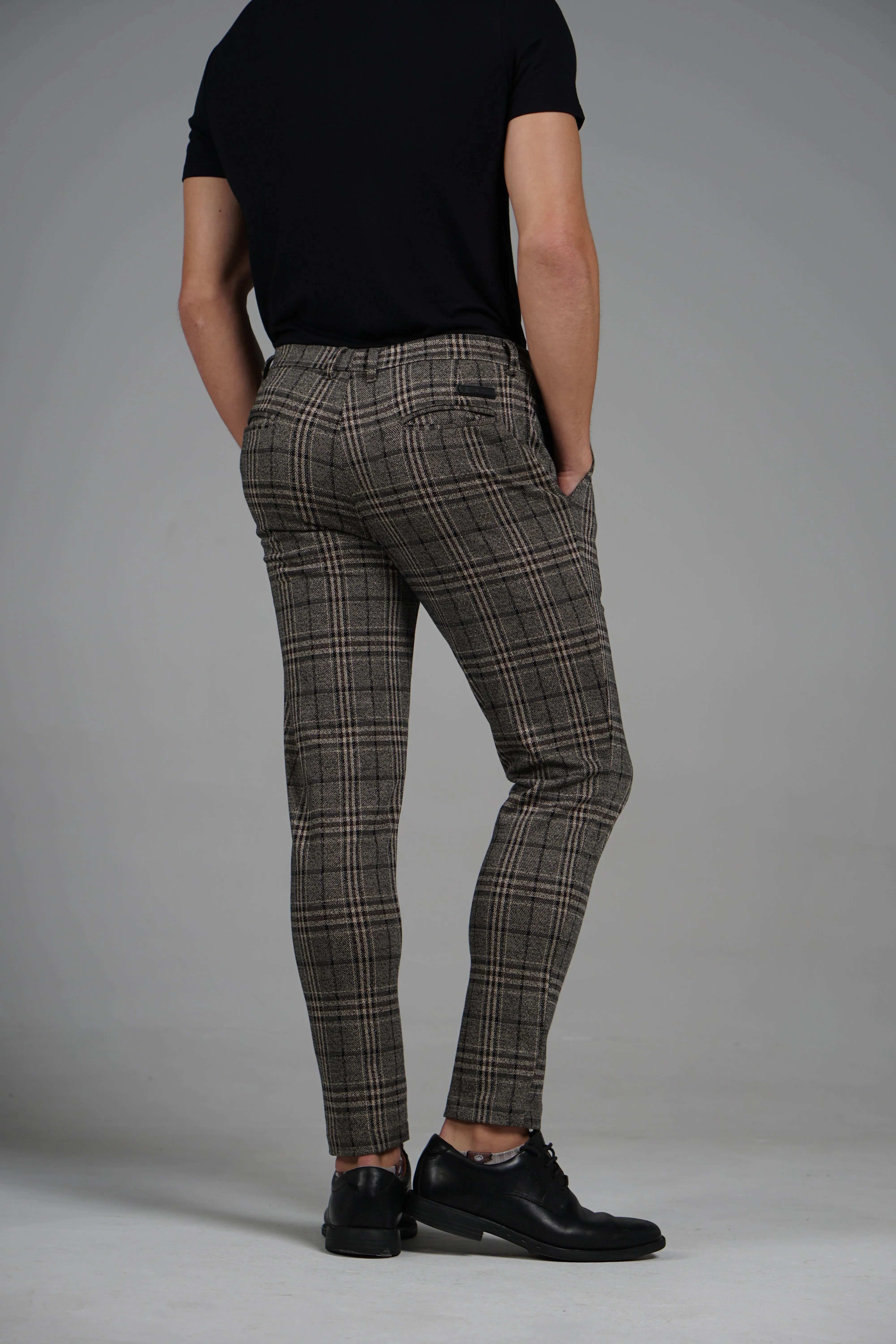 Men's Slim Fit Plaid Pants