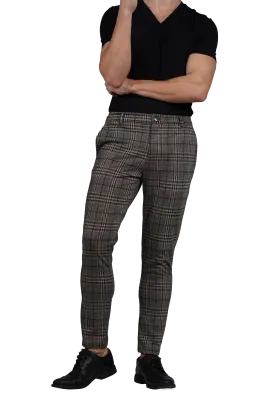 Men's Slim Fit Plaid Pants