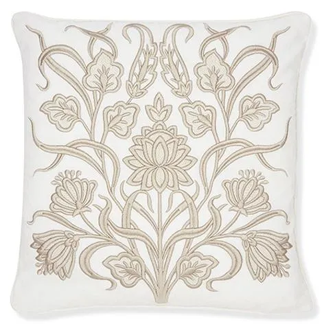 Mia Embroidered Pale Mink Cushion