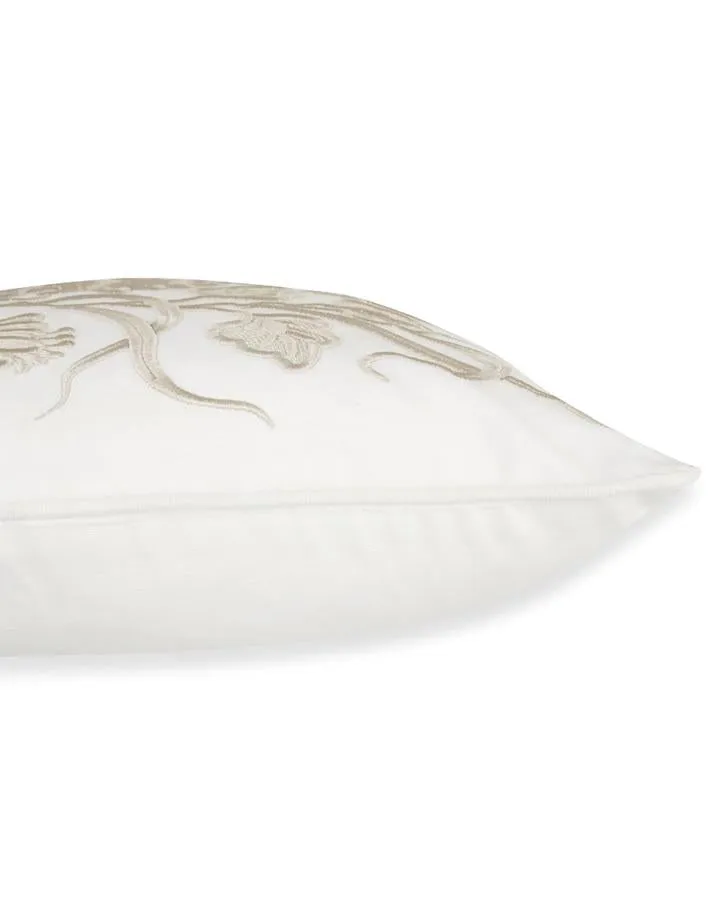 Mia Embroidered Pale Mink Cushion