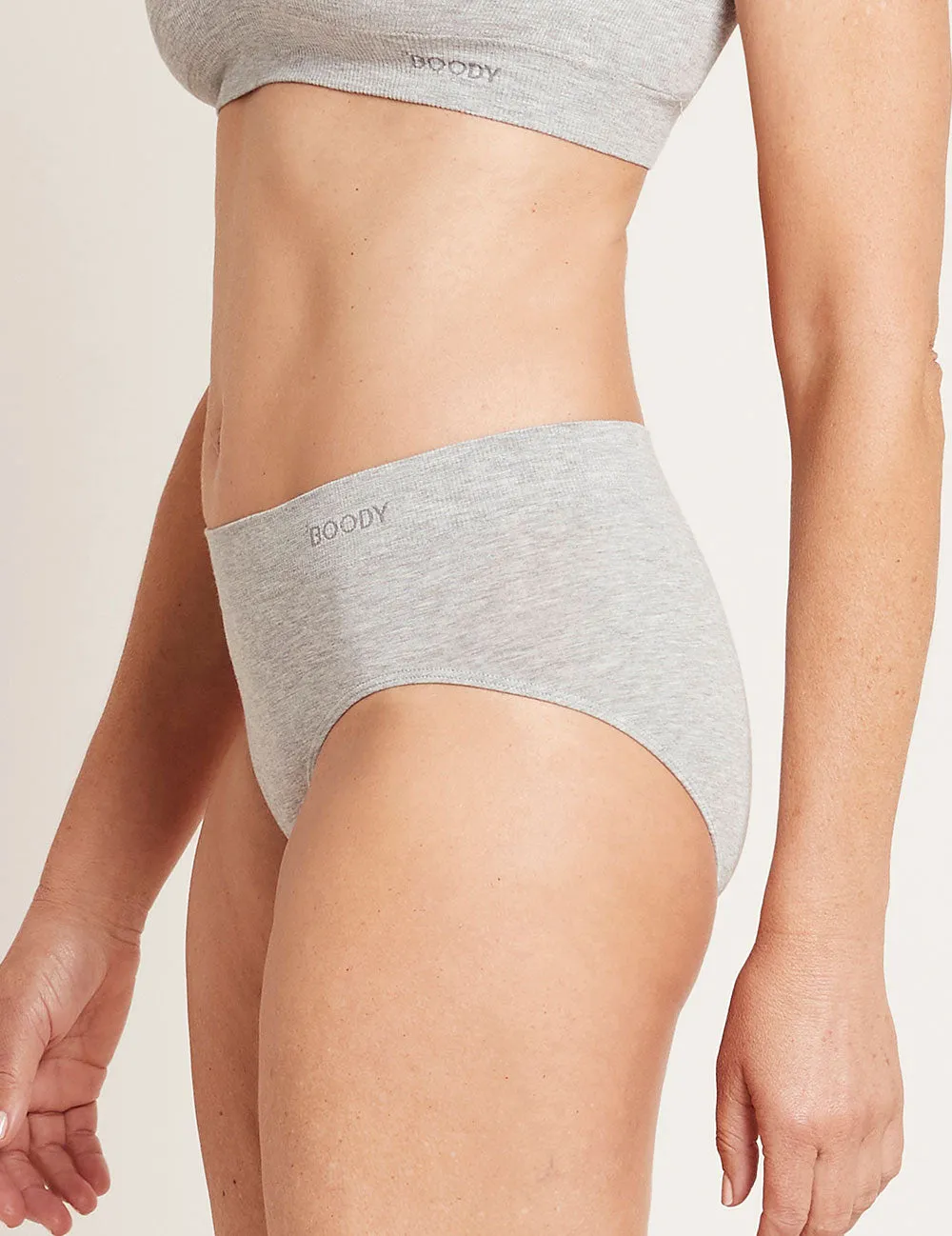 Midi Briefs - Light Grey Marl