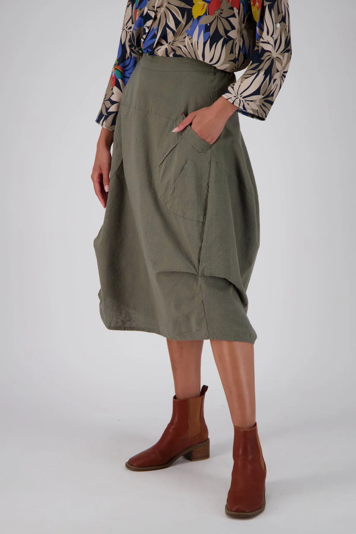 Milwaukee Textured Skirt Khaki