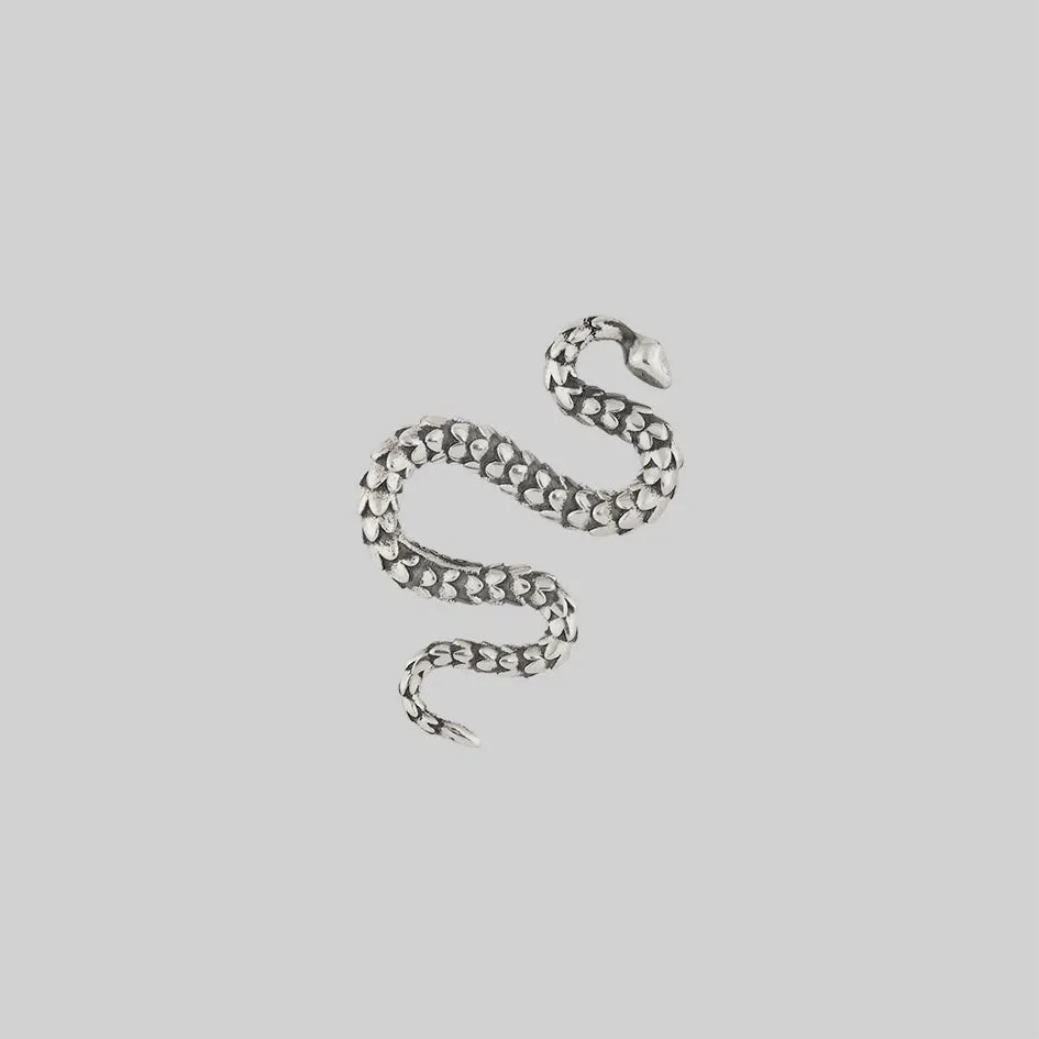 MINERVA. Snake Stud Earring - Silver