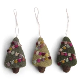 Mini Christmas Tree with Decorations Christmas Ornaments (Set of 3) by Én Gry & Sif