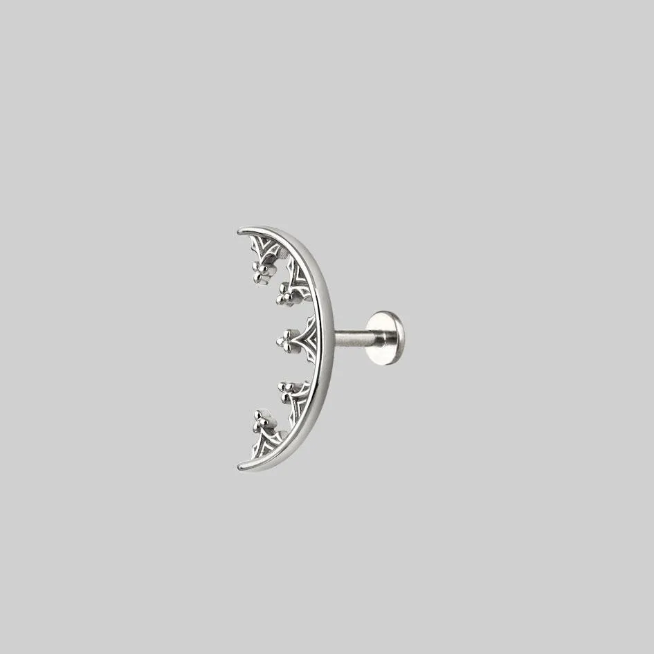 MORWENA. Gothic Arch Stud Earring - Silver