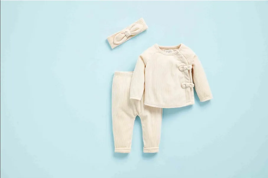 Mudpie Ivory Velour 3 Pc Set