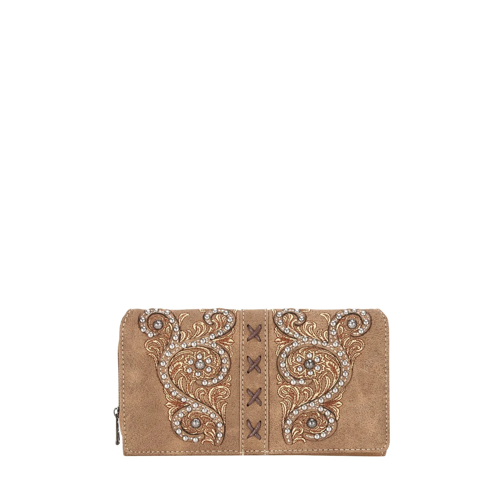 MW1076-W010 Montana West Floral Embroidered Collection Wallet