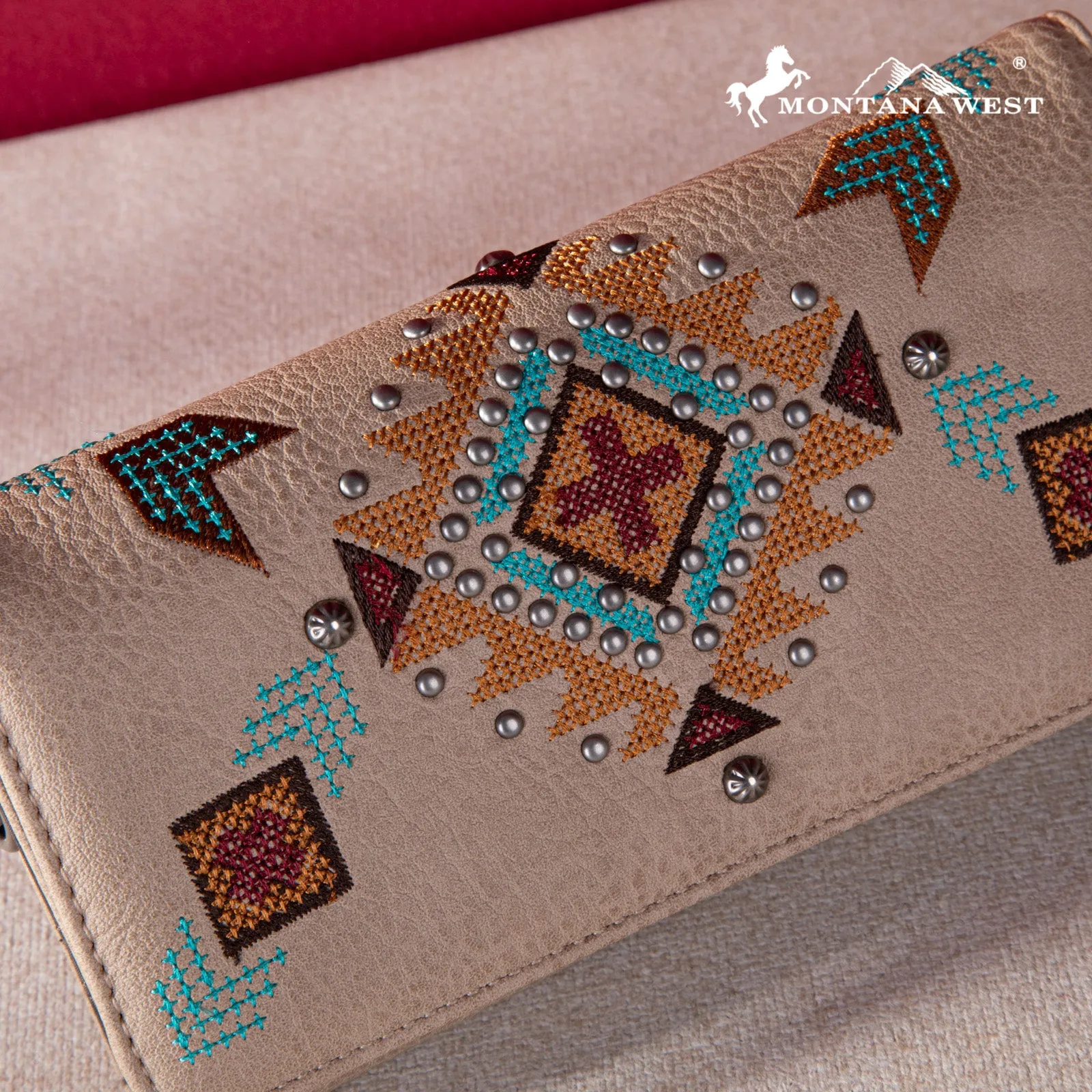 MW1248-W002 Montana West Embroidered Collection Wallet