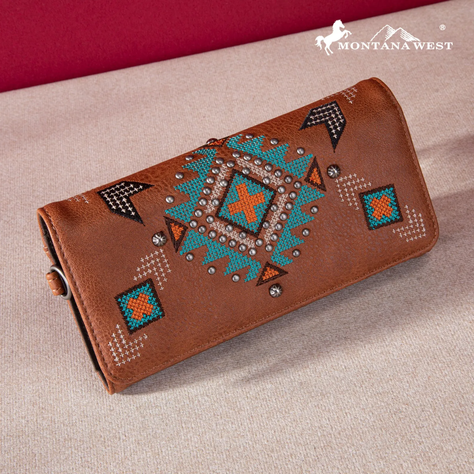 MW1248-W002 Montana West Embroidered Collection Wallet