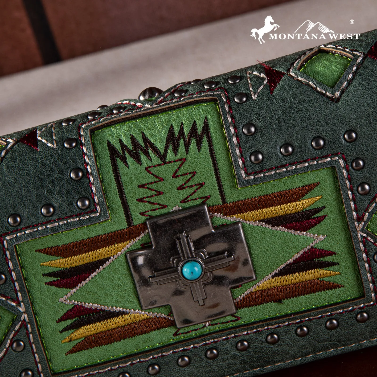 MW1261-W002 Montana West Concho Collection Wallet