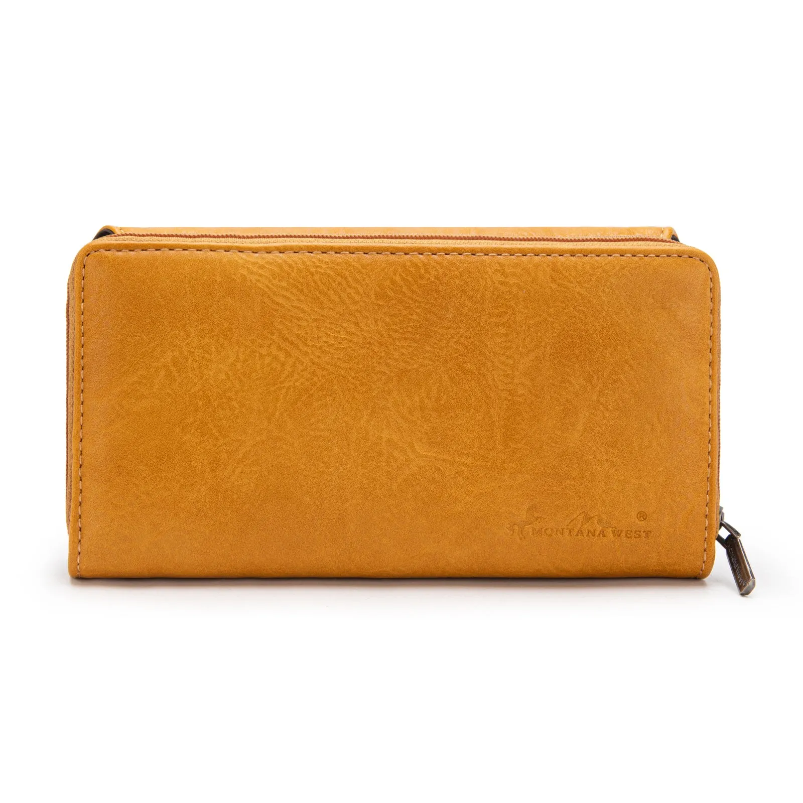 MW1281-W010 Montana West Embroidered Wallet -Mustard