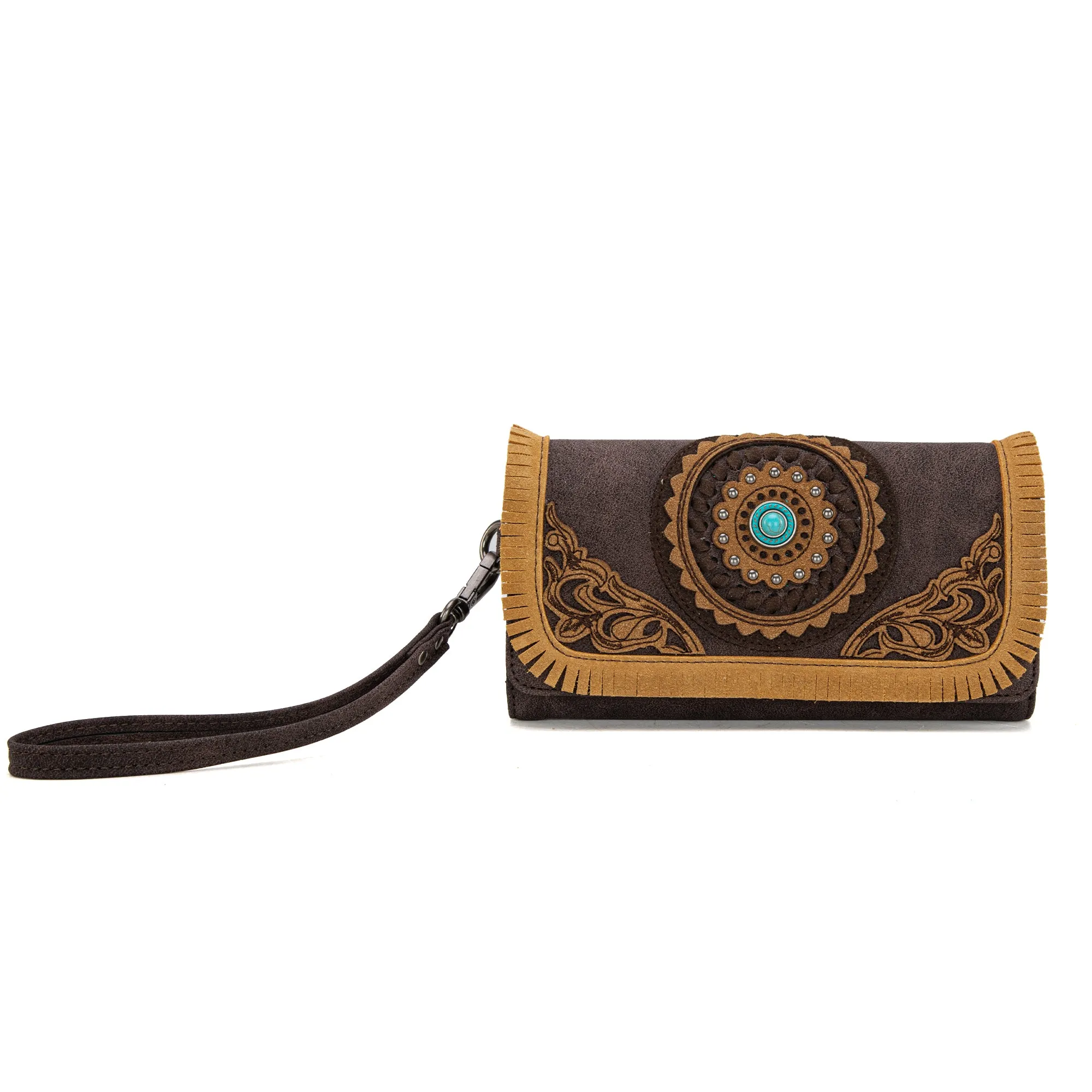 MW1291-W002 Montana West Concho Embroidered Collection Wallet