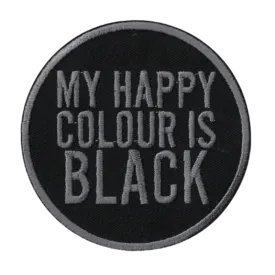 MY HAPPY COLOUR IS BLACK MultiMoodz Patch