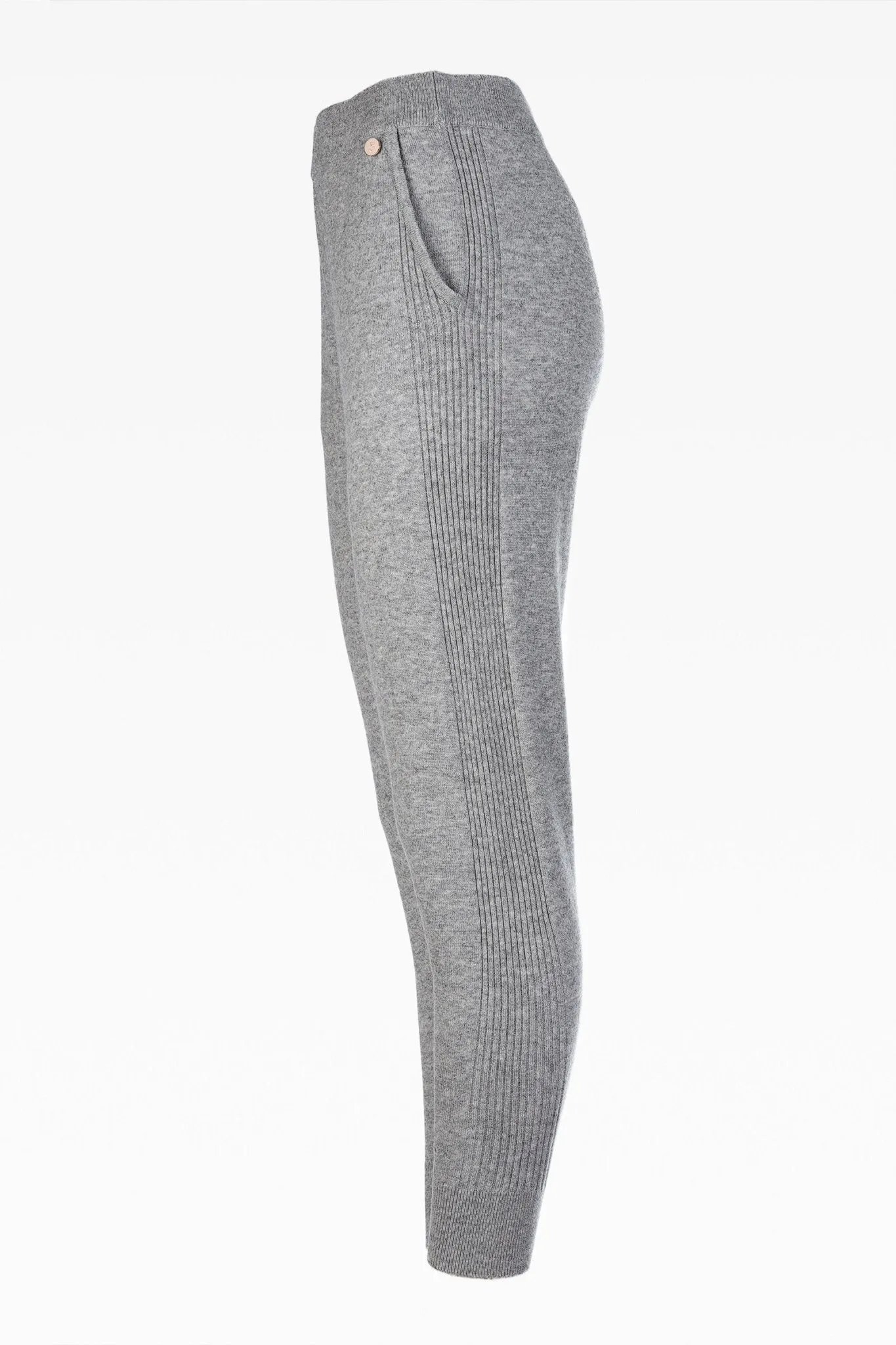 Myla Pearl Grey Ladies Joggers: Luxury Cashmere & Wool Blend Loungewear