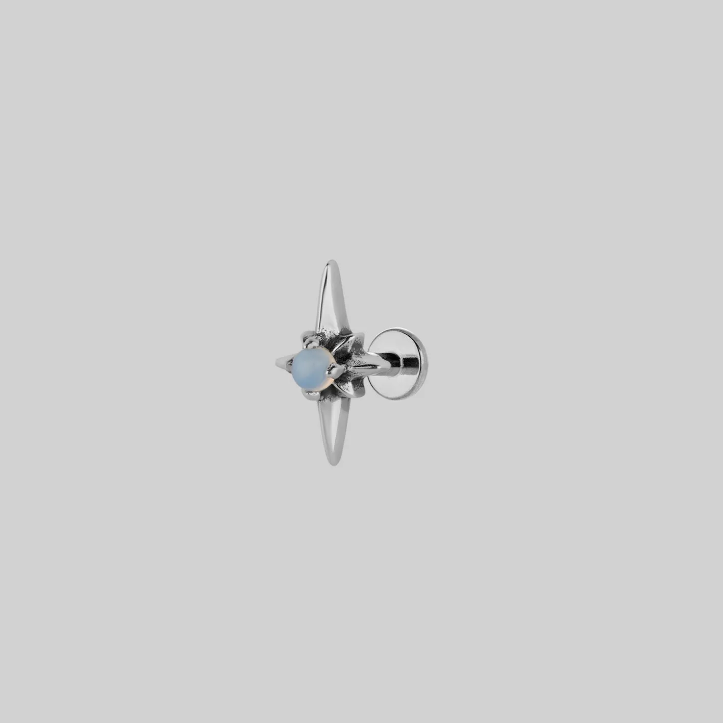 NOVA. Star Flare Opalite Stud Earring - Silver