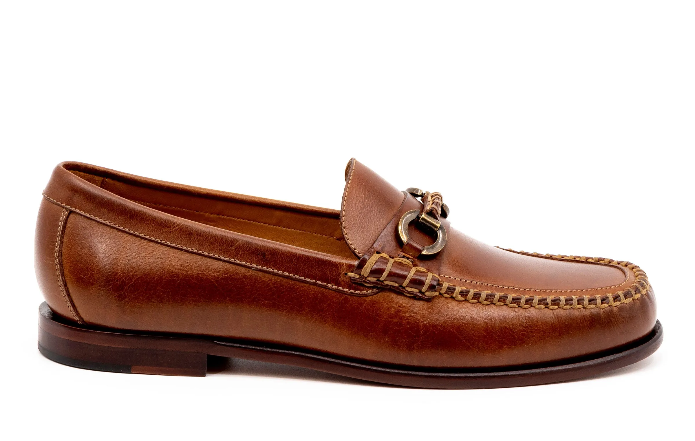 Old Row Saddle Leather Horse Bit Loafers - Cigar