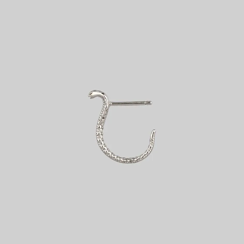 OPHIDIA. Mini Serpent Earrings - Silver