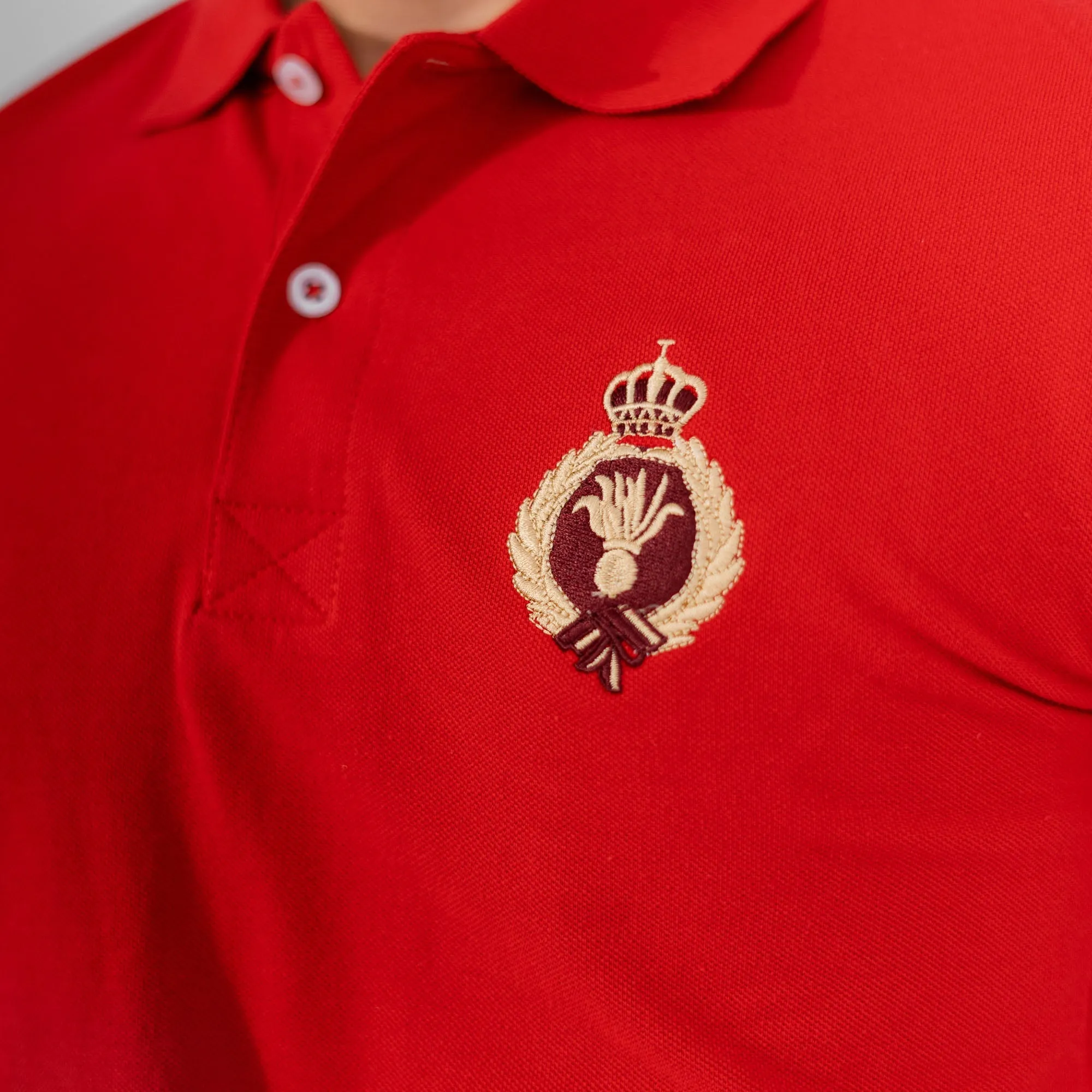 Polo Republica Men's Crown Crest & 5 Embroidered Short Sleeve Polo Shirt