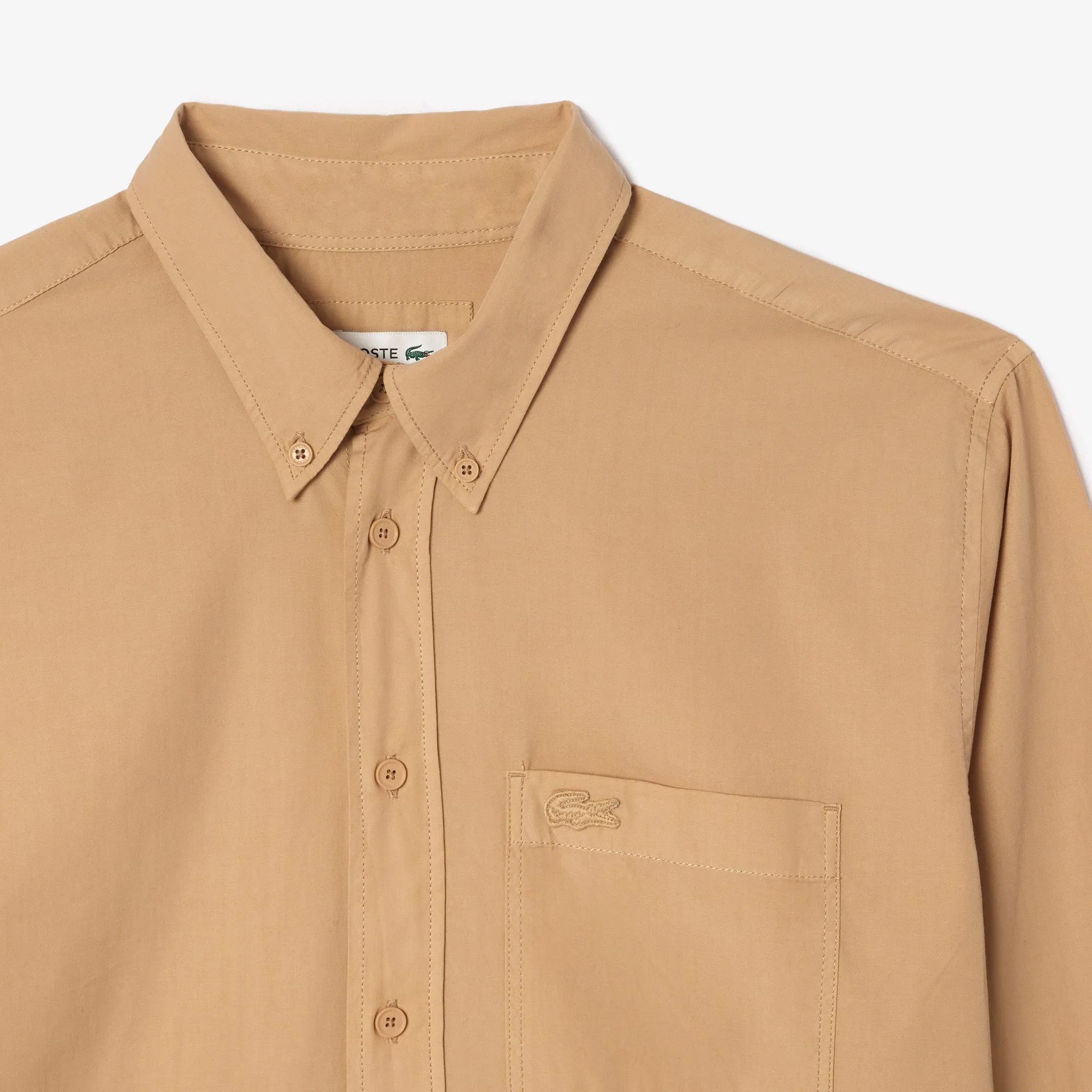 Relaxed Fit Washed Effect Poplin Shirt