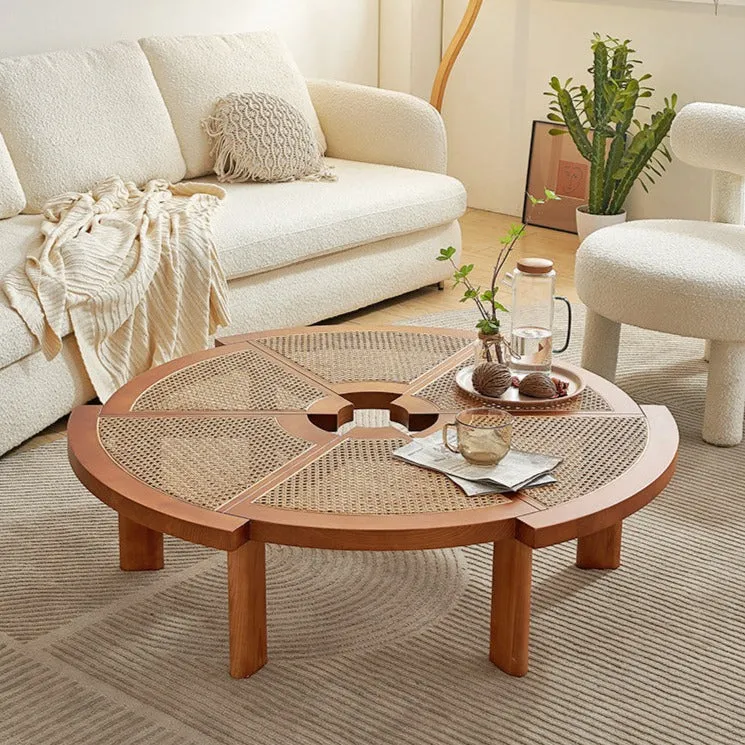 Replica Rio Low Rattan and Wood Coffee Table