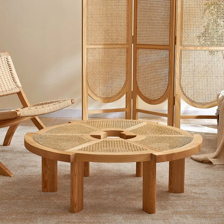 Replica Rio Low Rattan and Wood Coffee Table