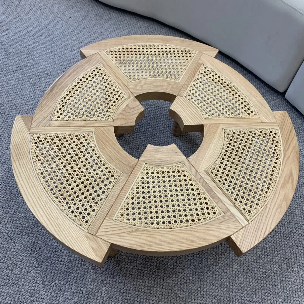 Replica Rio Low Rattan and Wood Coffee Table