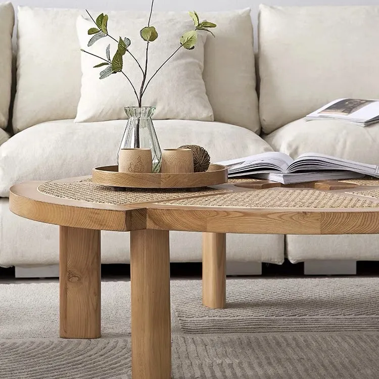 Replica Rio Low Rattan and Wood Coffee Table