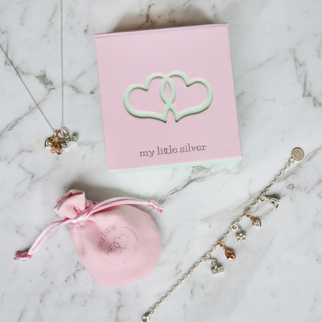 Ribbon Bow Pendant - Rose Gold