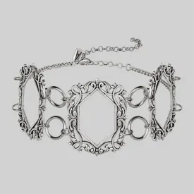 SANSA. Vampesque Gothic Caged Choker - Silver