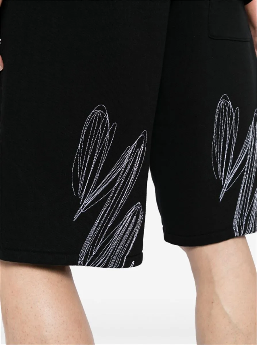 SCRIBBLE DIAGS SWEATSHORTS