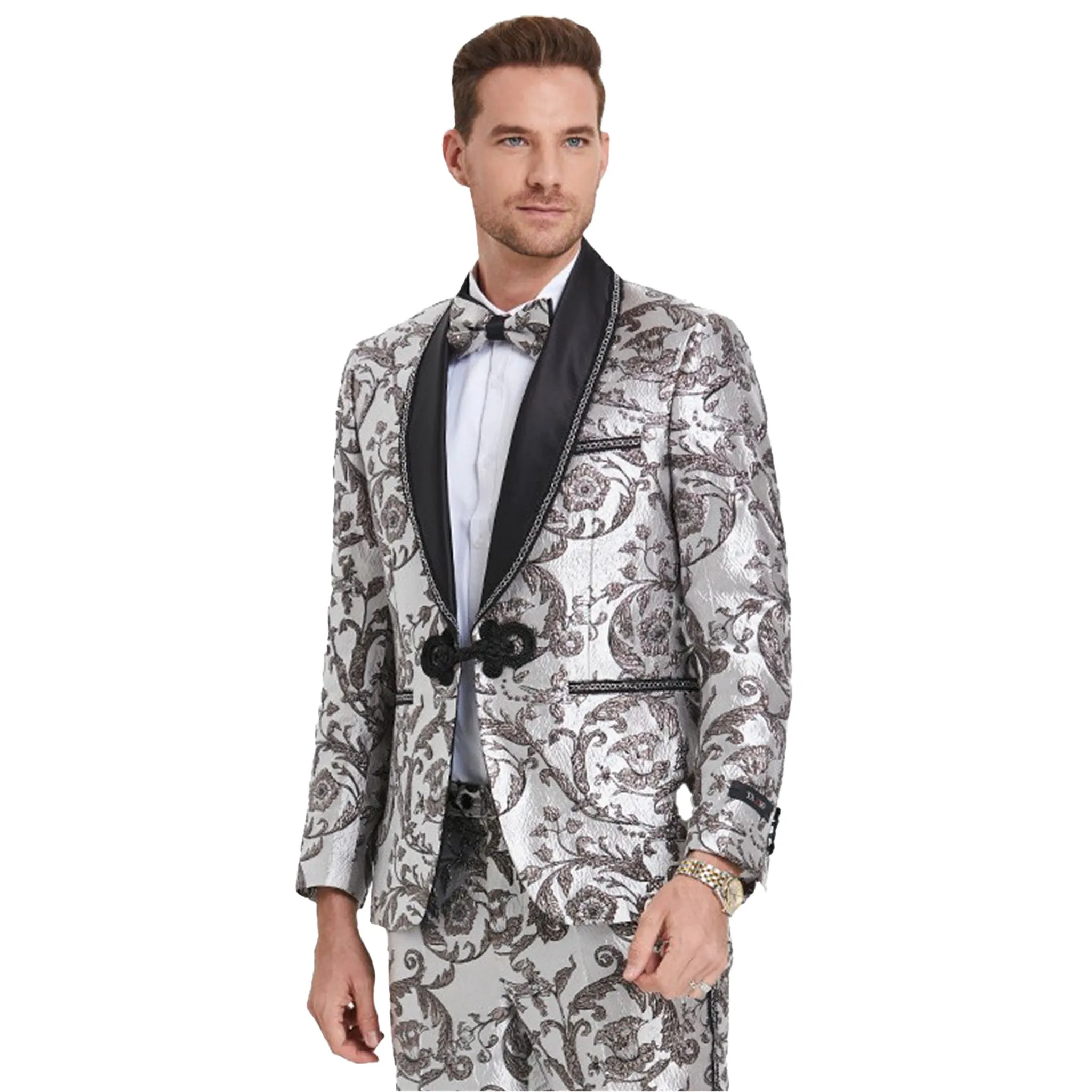 Silver Slim Fit Fashion Tuxedo