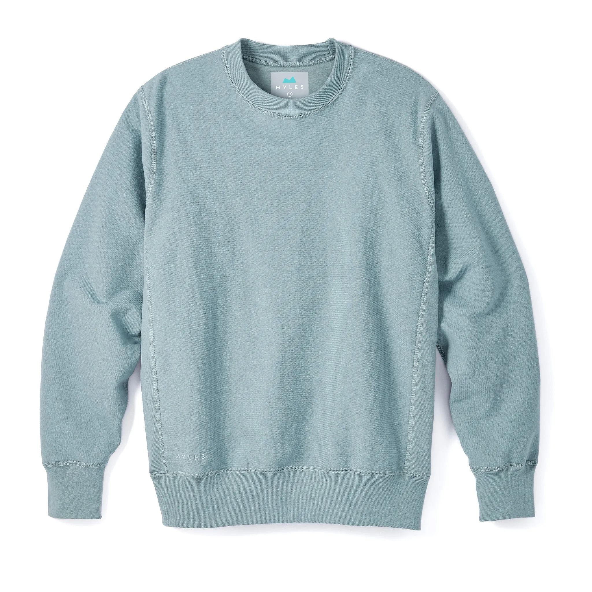 Skyline Heavyweight Fleece Crewneck in Steely Blue