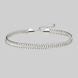 SOLACE. Wide Curb Chain Choker - Silver