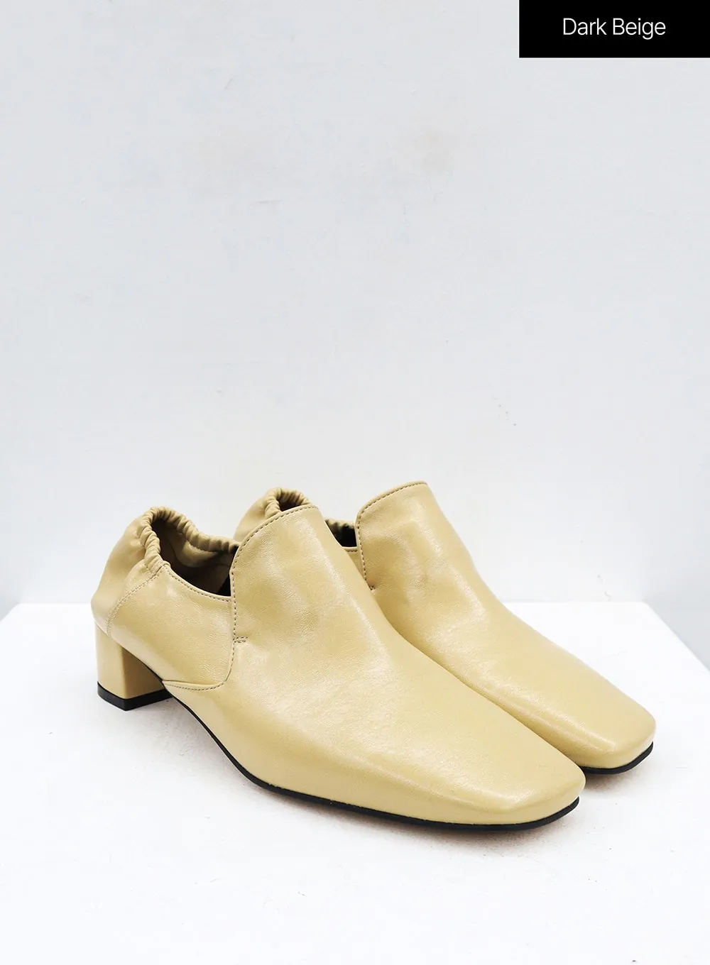 Square Toe Heel Loafers OJ311